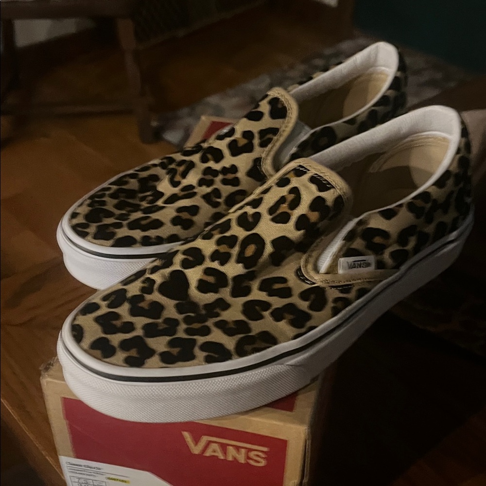 Vans Animal Print Slip-On Shoes